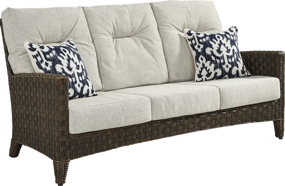 Mantra Brown Outdoor Sofa with Ash Cushions