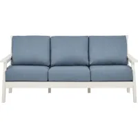 Eastlake White Outdoor Sofa with Agean Cushions