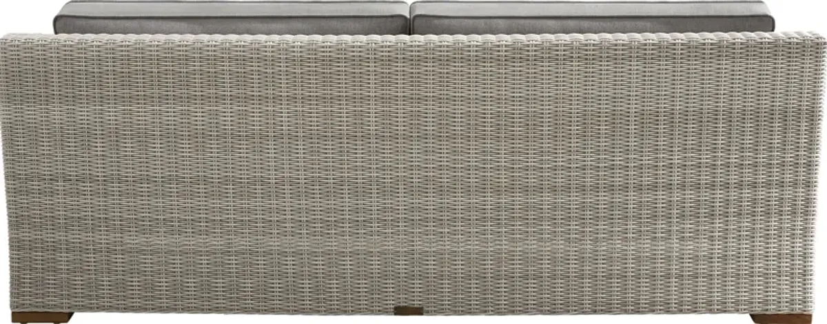 Patmos Gray Outdoor Sofa with Mushroom Cushions