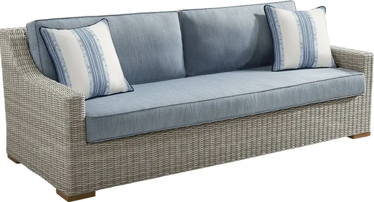 Patmos Gray Outdoor Sofa with Steel Cushions