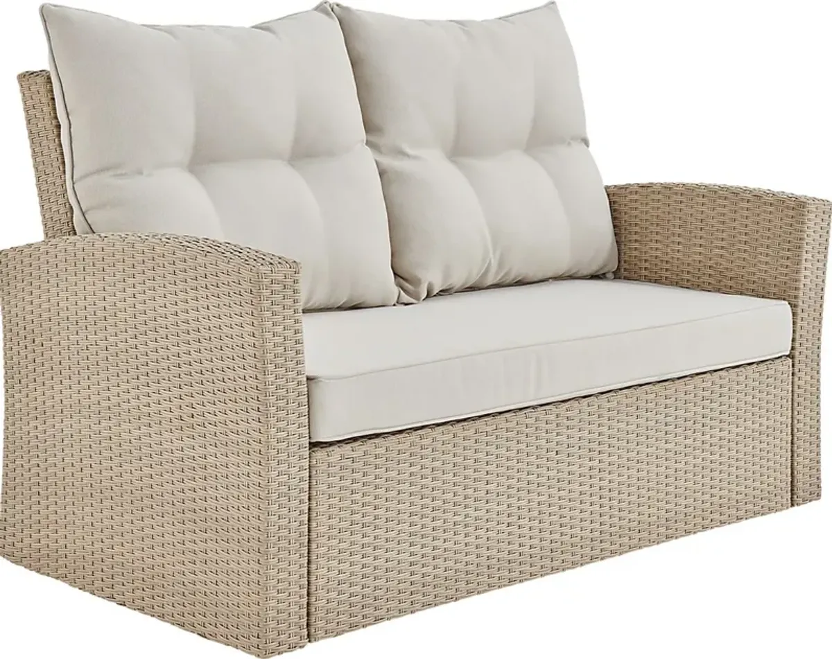 Maravista Beige Outdoor Loveseat