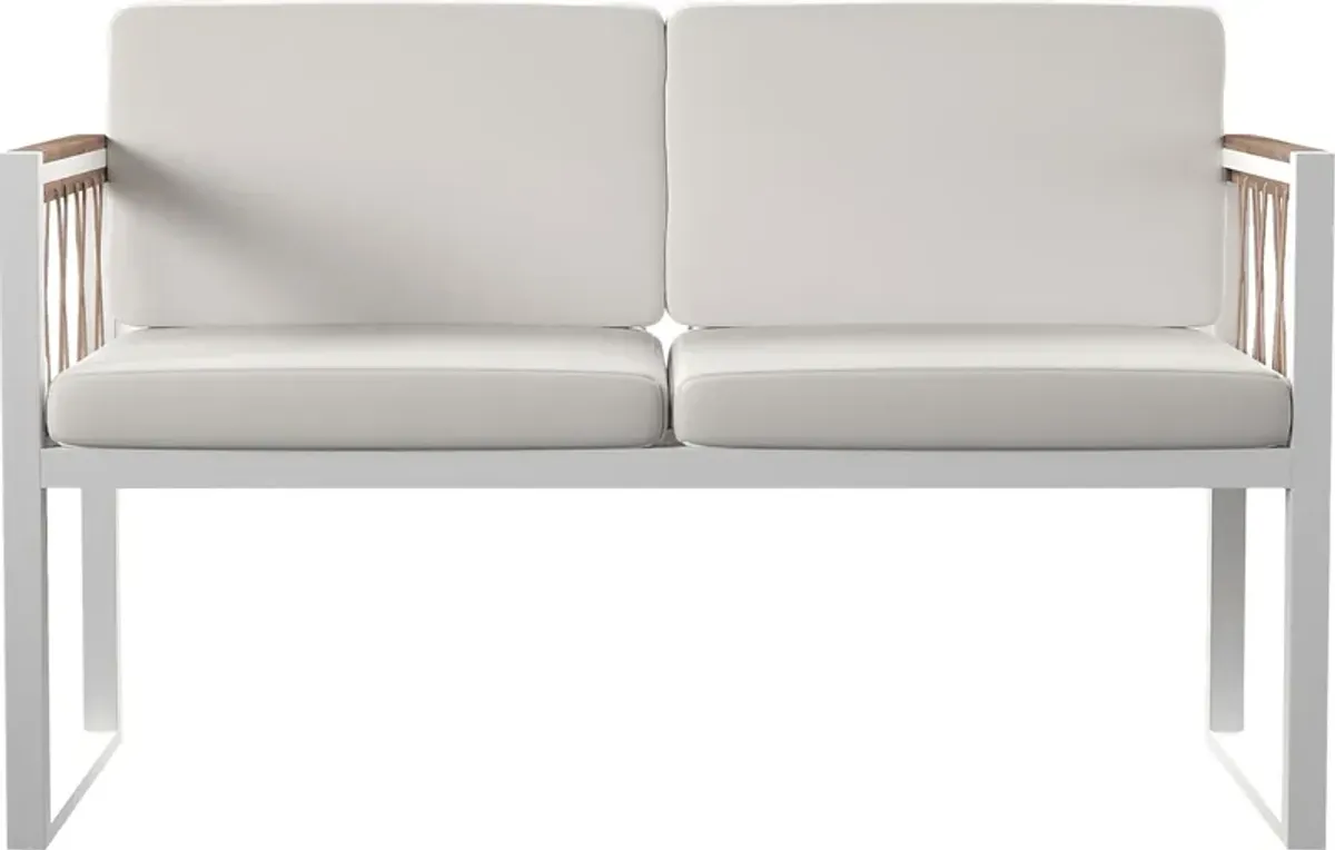 Outdoor Aldwell White Loveseat