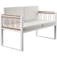 Outdoor Aldwell White Loveseat