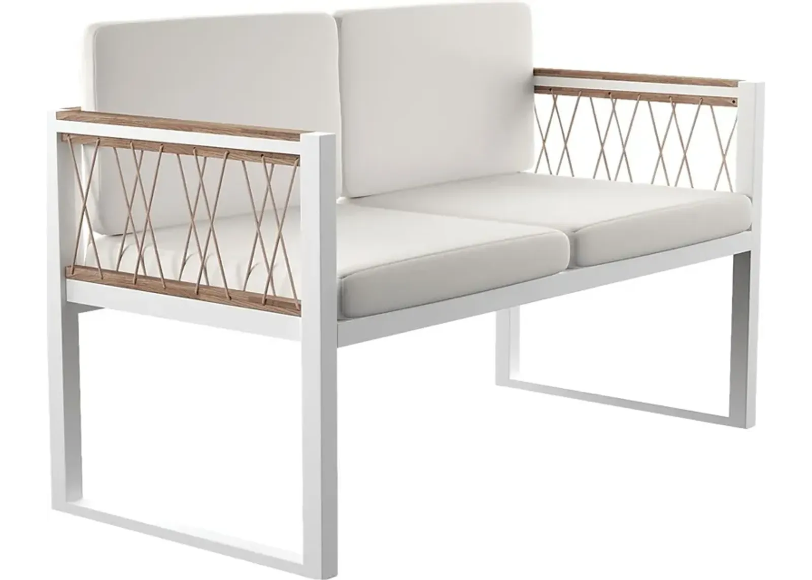 Outdoor Aldwell White Loveseat