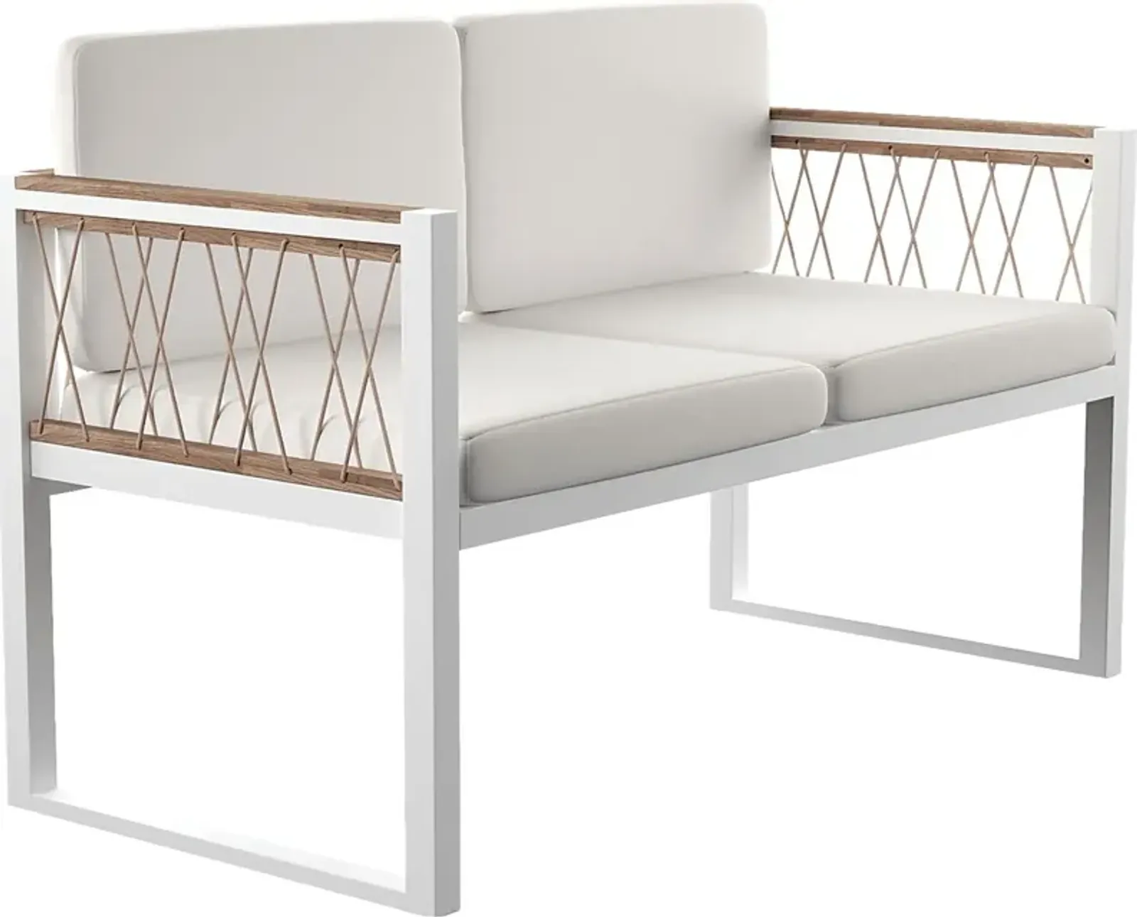 Outdoor Aldwell White Loveseat