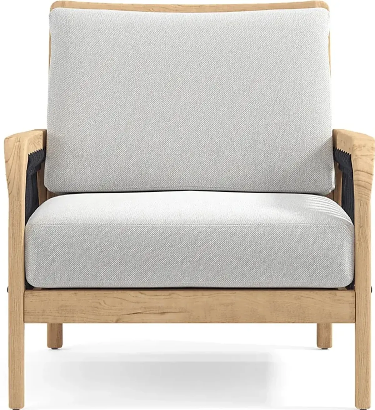 Riva Blonde 6 Pc Outdoor Loveseat Seating Set with Dove Cushions