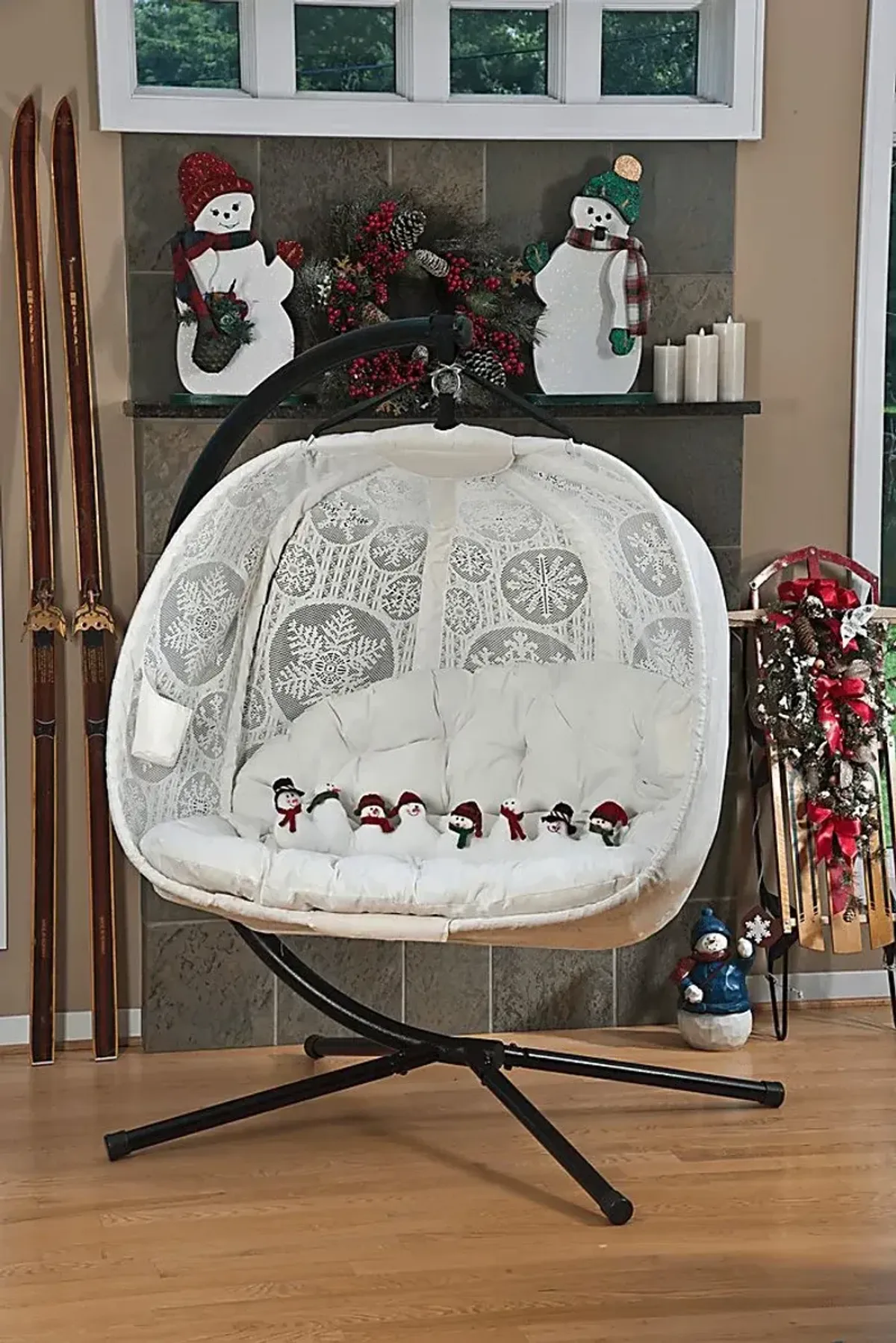 Outdoor Chicora White Hanging Loveseat