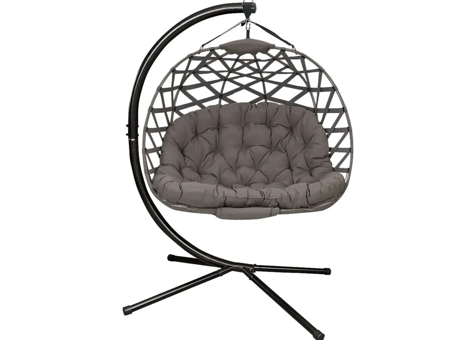 Outdoor Hollette Brown Hanging Loveseat