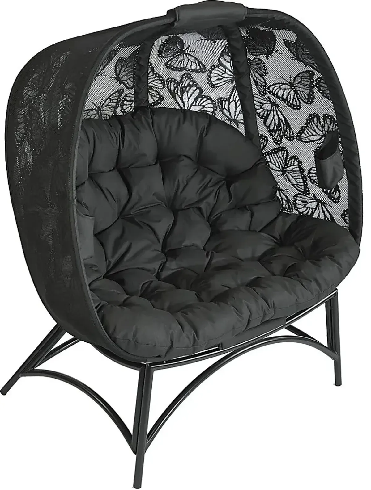 Outdoor Cermakes Black Loveseat