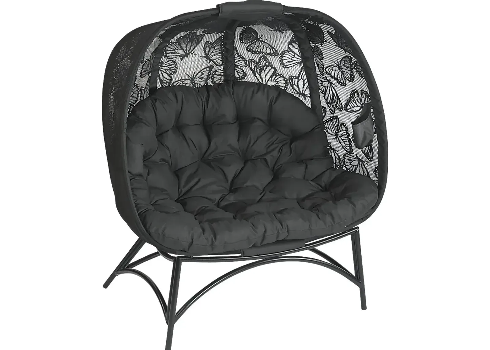 Outdoor Cermakes Black Loveseat