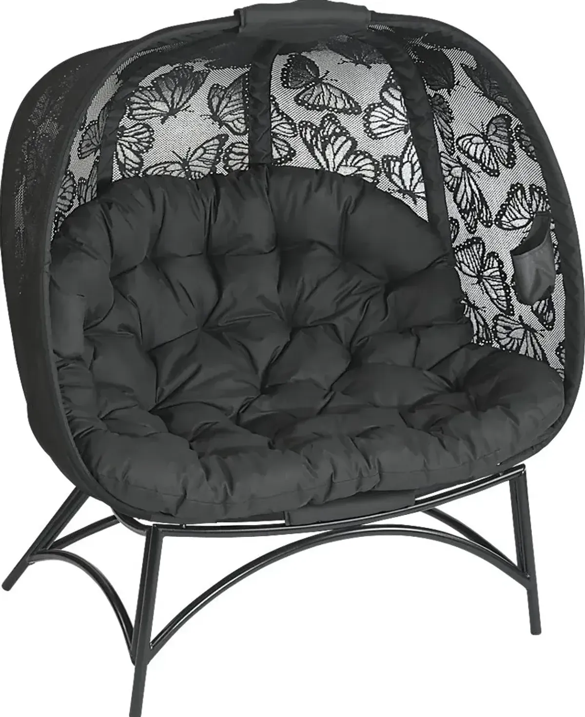 Outdoor Cermakes Black Loveseat