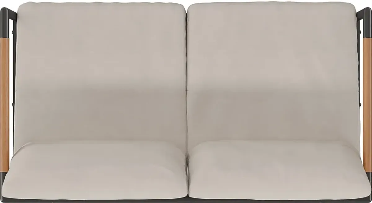 Outdoor Annelan Beige Loveseat