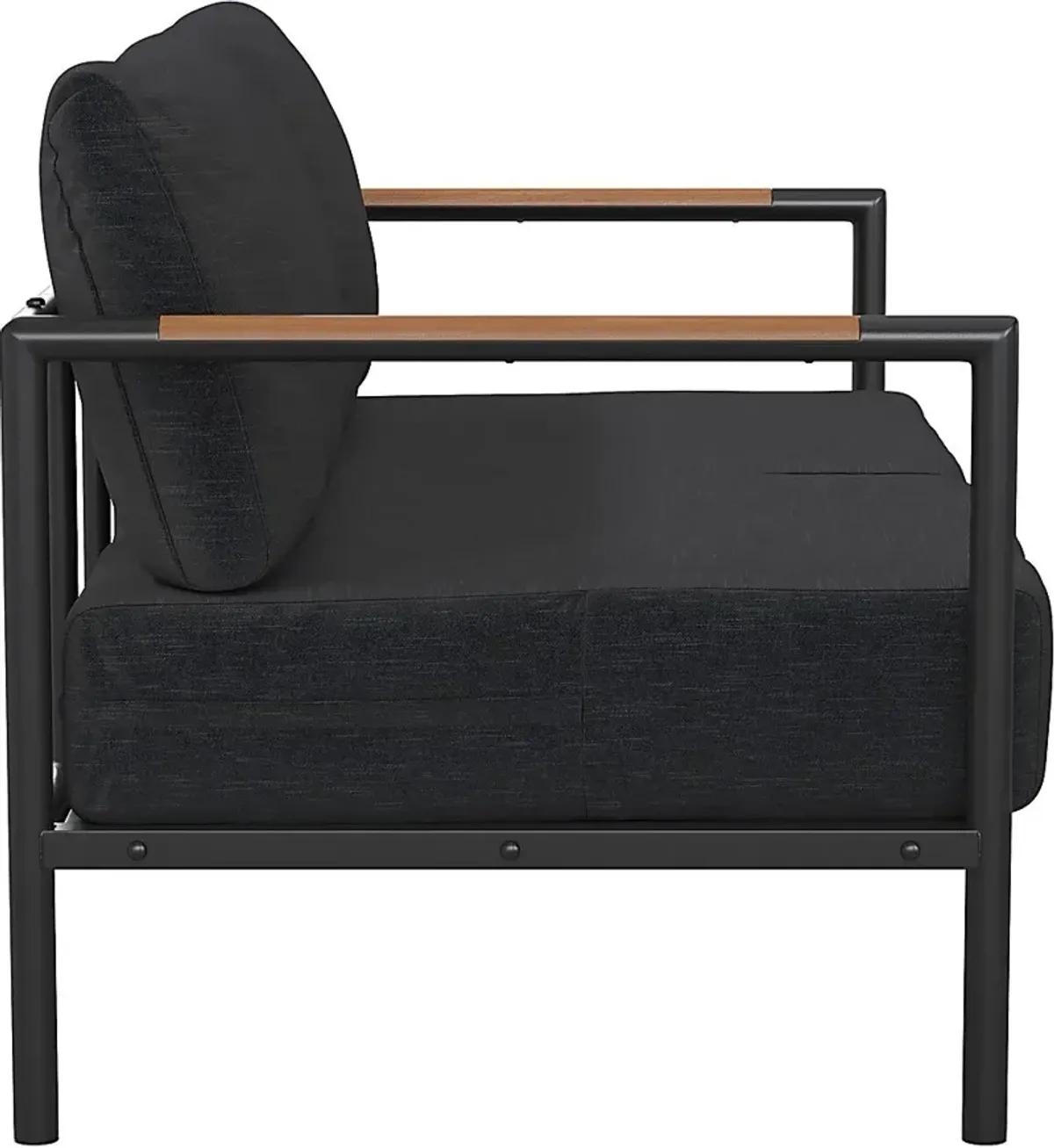 Outdoor Annelan Black Loveseat