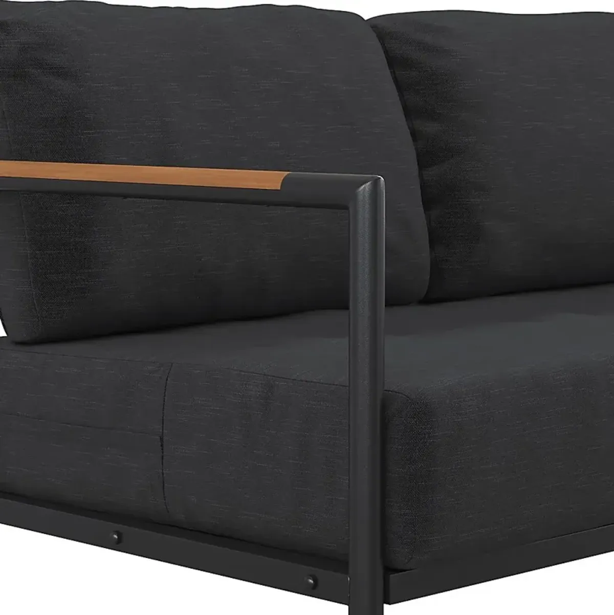 Outdoor Annelan Black Loveseat