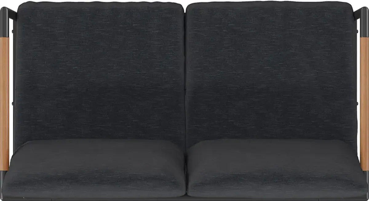 Outdoor Annelan Black Loveseat