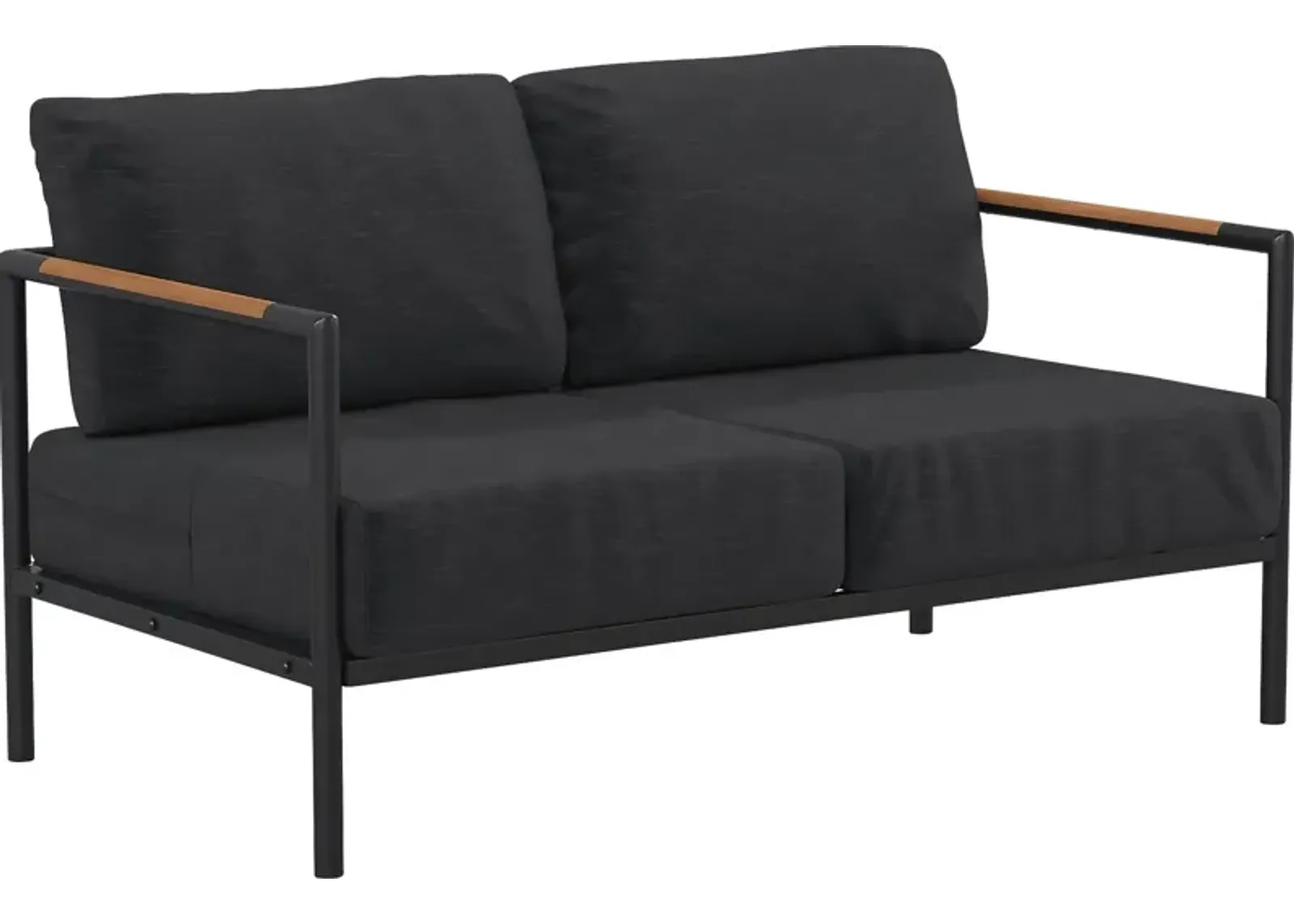 Outdoor Annelan Black Loveseat