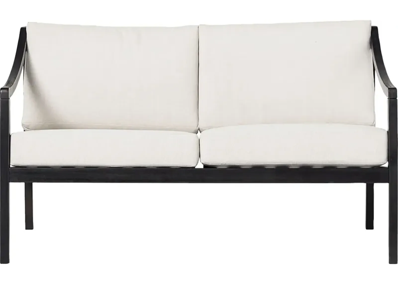 Outdoor Guilmere Black Loveseat