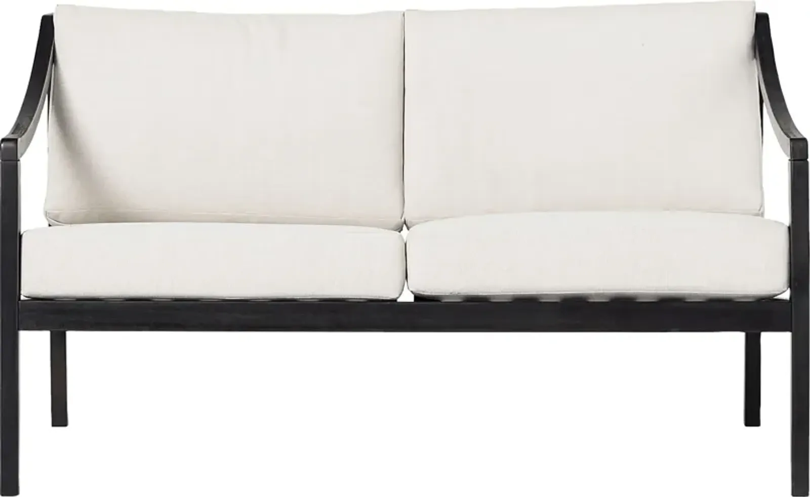 Outdoor Guilmere Black Loveseat