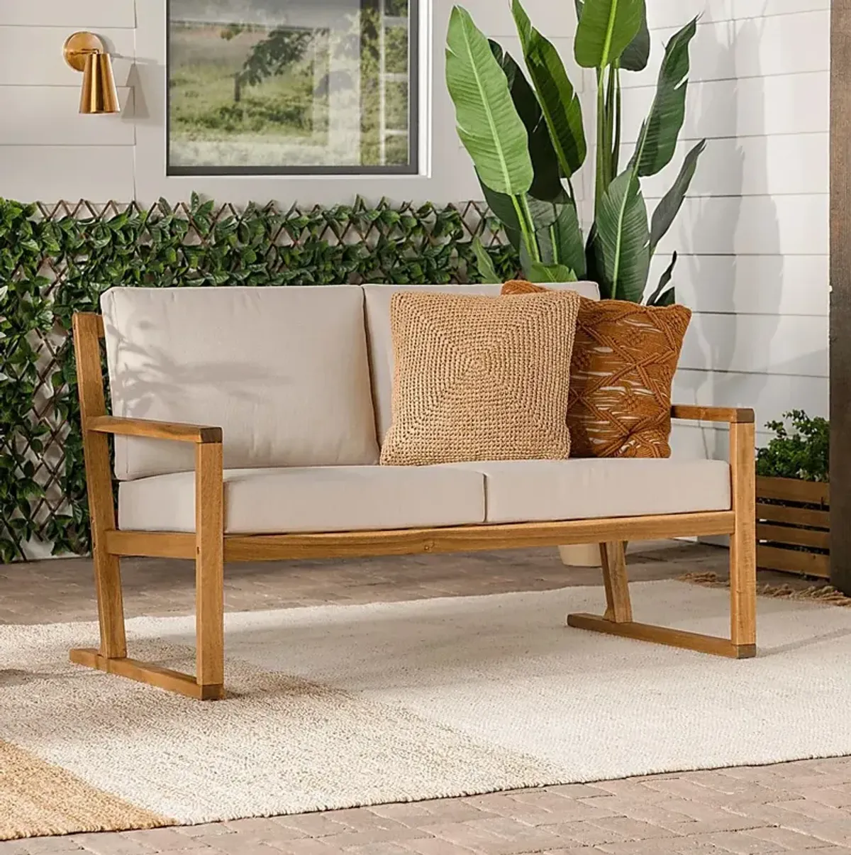 Outdoor Arborhazy Natural Loveseat