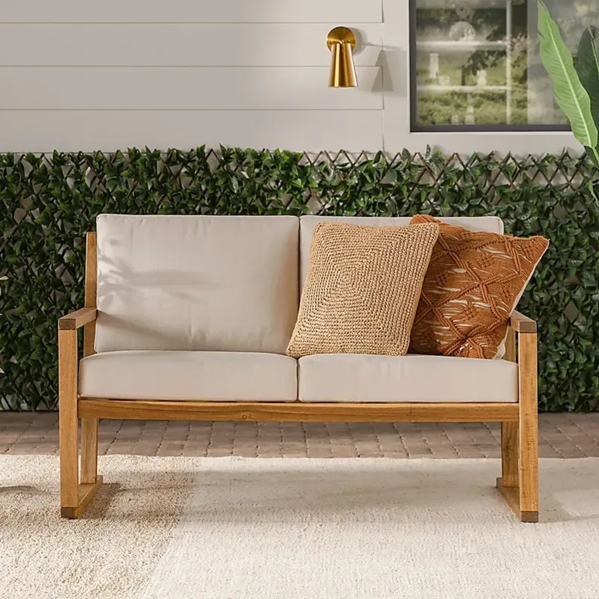 Outdoor Arborhazy Natural Loveseat