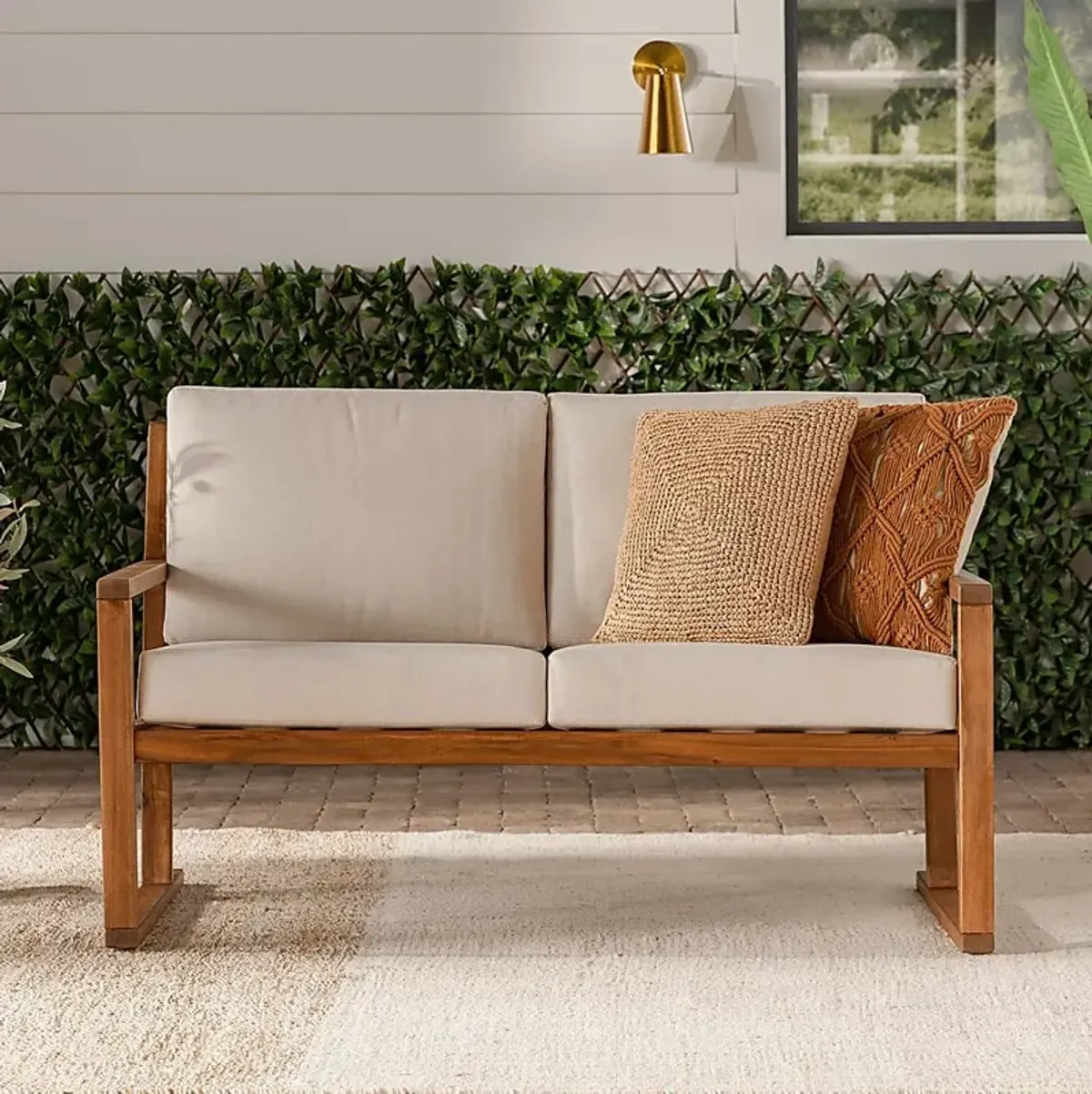 Outdoor Arborhazy Brown Loveseat