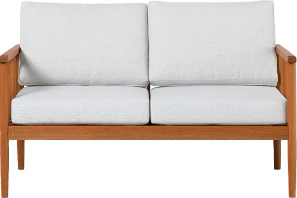 Outdoor Shellrich Coast Brown Loveseat