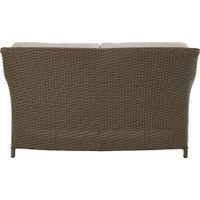 Ridgecrest Brown Outdoor Loveseat with Pebble Cushions