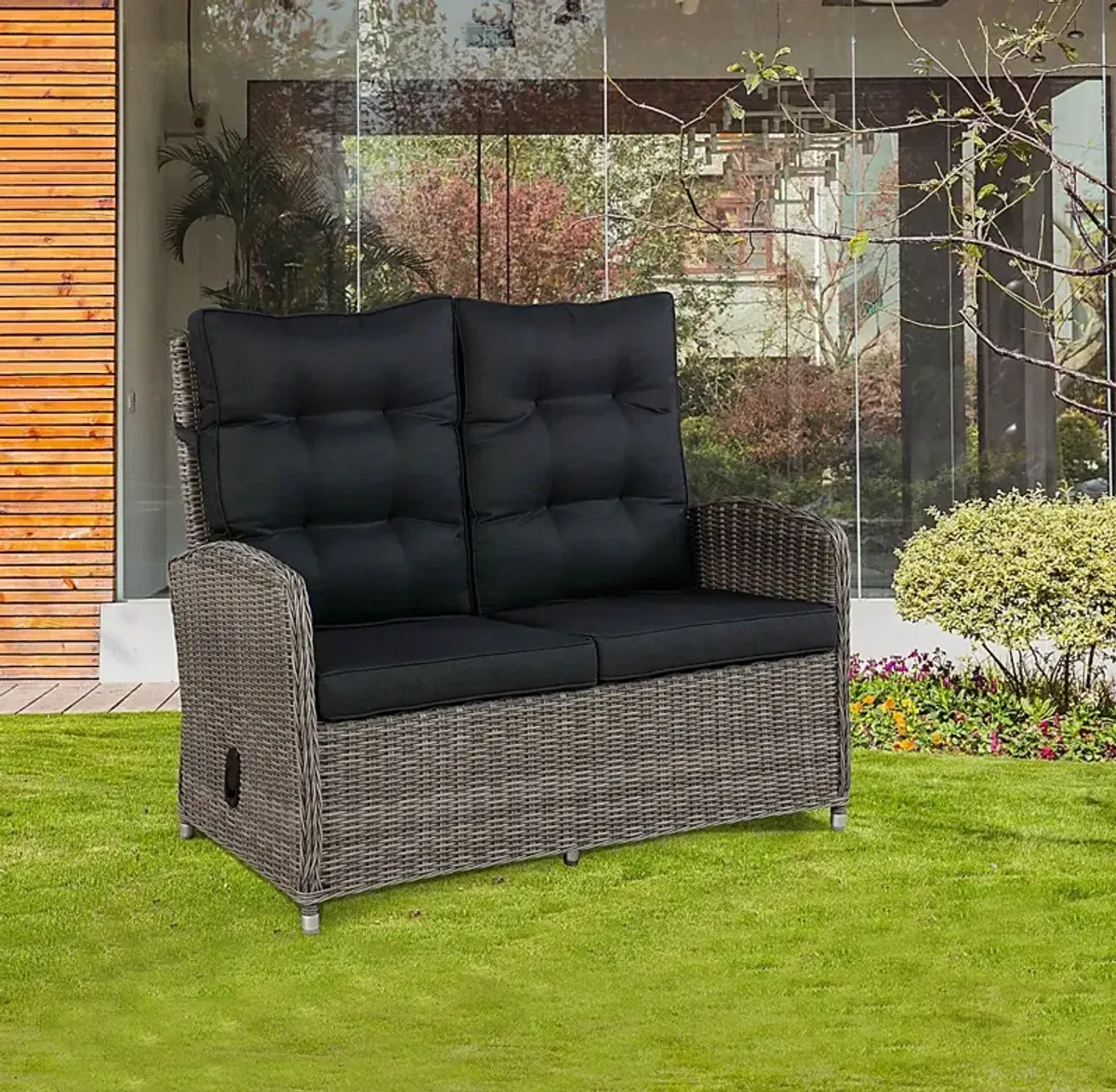 Gumstand Gray Outdoor Loveseat