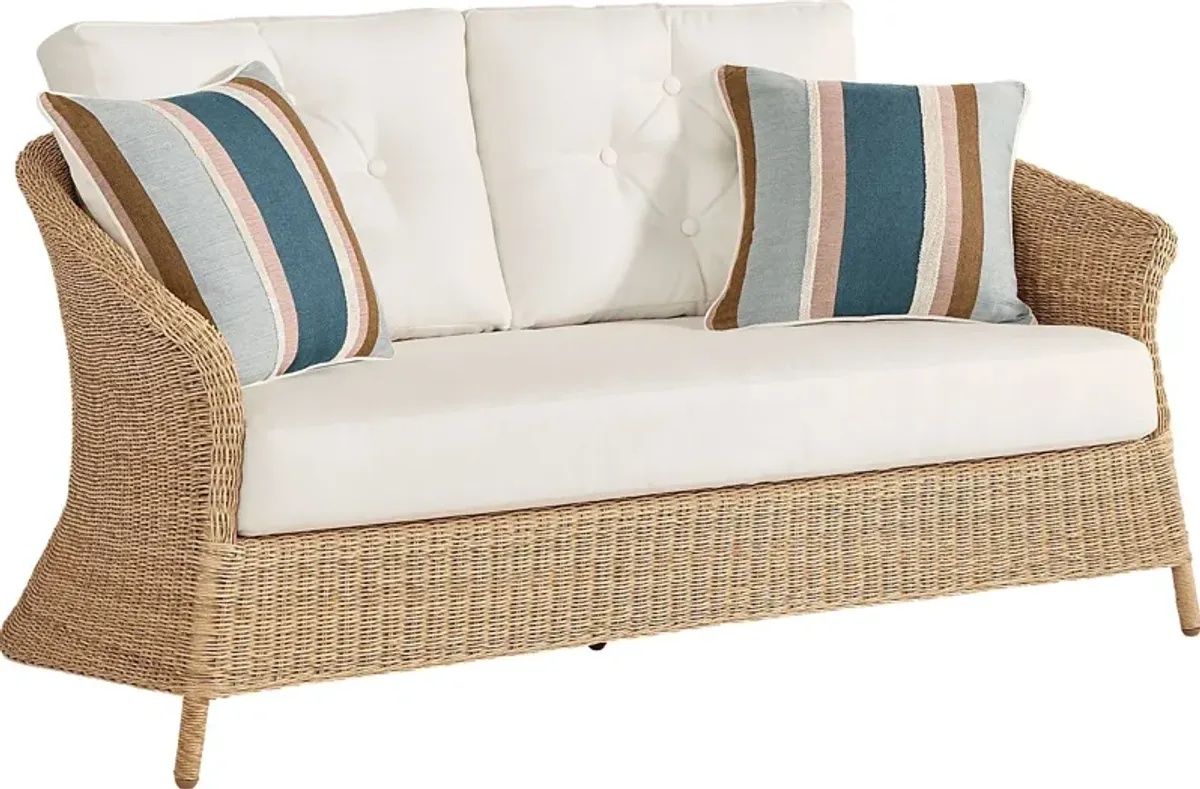Sarina Bay Natural Outdoor Loveseat