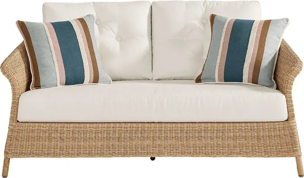 Sarina Bay Natural Outdoor Loveseat