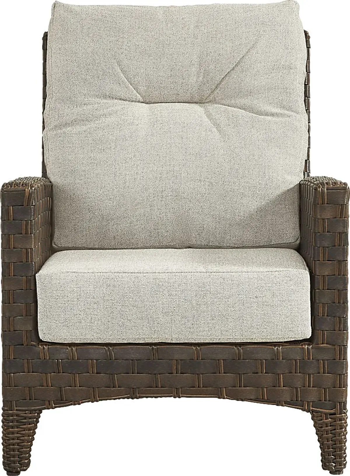 Mantra Brown 4 Pc Outdoor Loveseat Seating Set with Ash Cushions