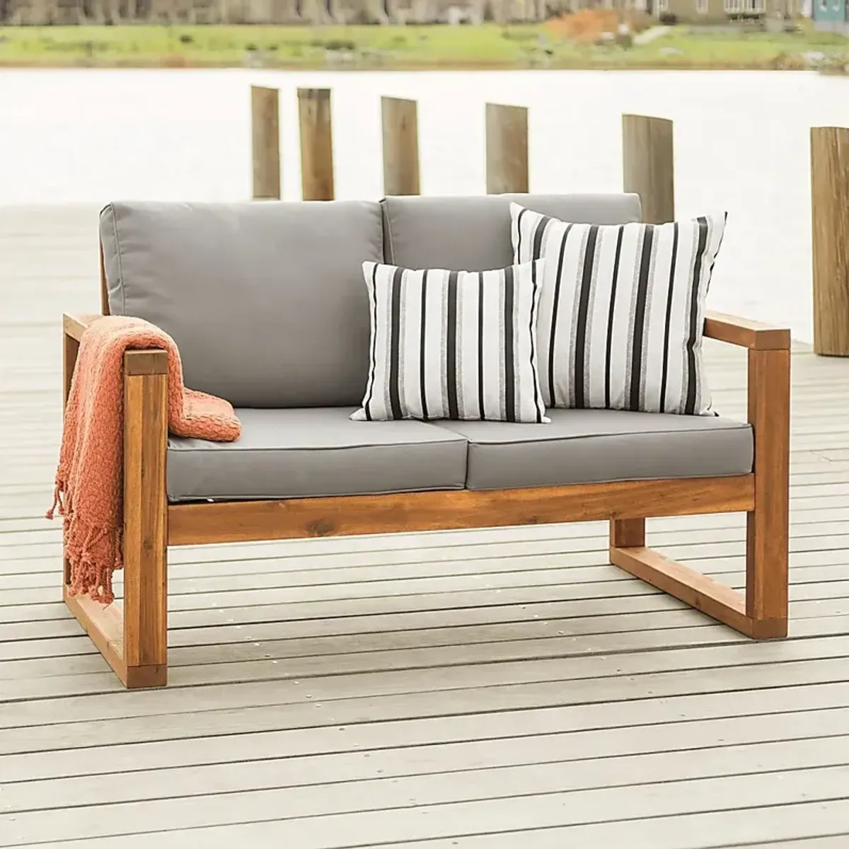 Ellaview Gray Outdoor Loveseat