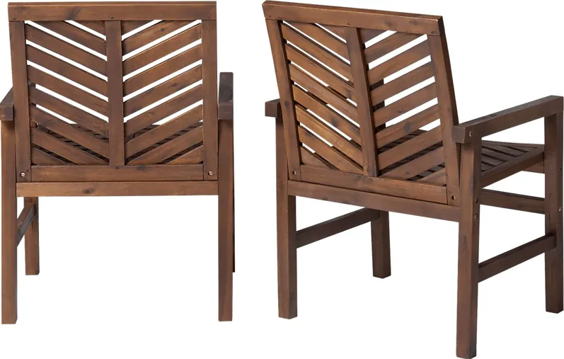 Lake Tana Dark Brown Outdoor Chair, Set of 2