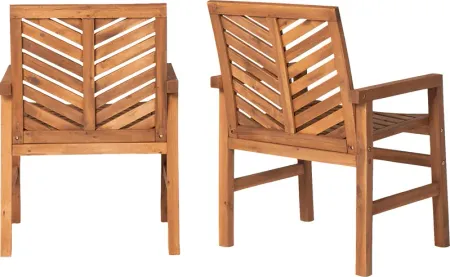 Lake Tana Brown Outdoor Chair, Set of 2