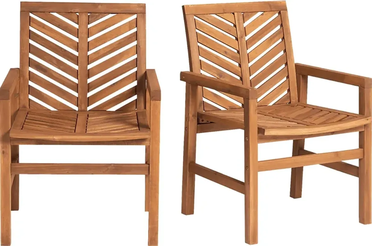 Lake Tana Brown Outdoor Chair, Set of 2