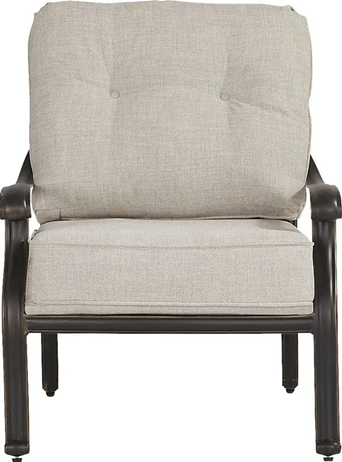 Carina Bronze 3 Pc Outdoor Seating Set with Desert Cushions