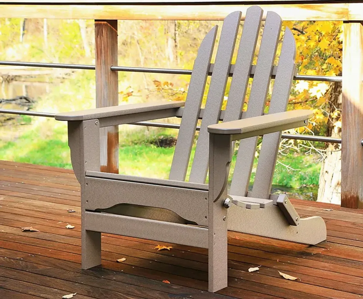 Greenport Traditional Tan Outdoor Adirondack Chair