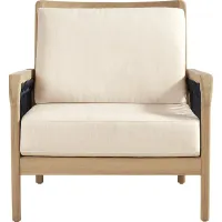 Riva Blonde Outdoor Club Chair with Flax Cushions