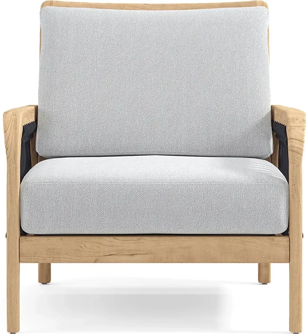 Riva Blonde 5 Pc Outdoor Chat Set with Slate Cushions