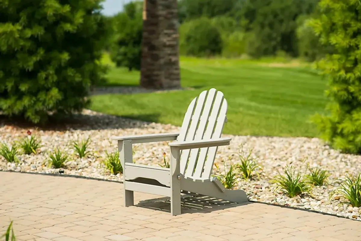 Greenport Traditional Light Gray Outdoor Adirondack Chair