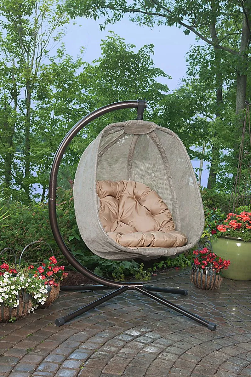 Outdoor Waseca Brown Hanging Chair