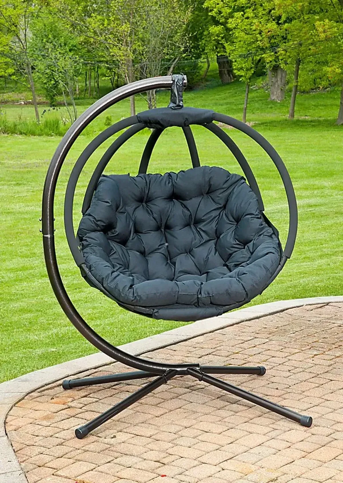 Outdoor Vanderpoel Black Hanging Chair