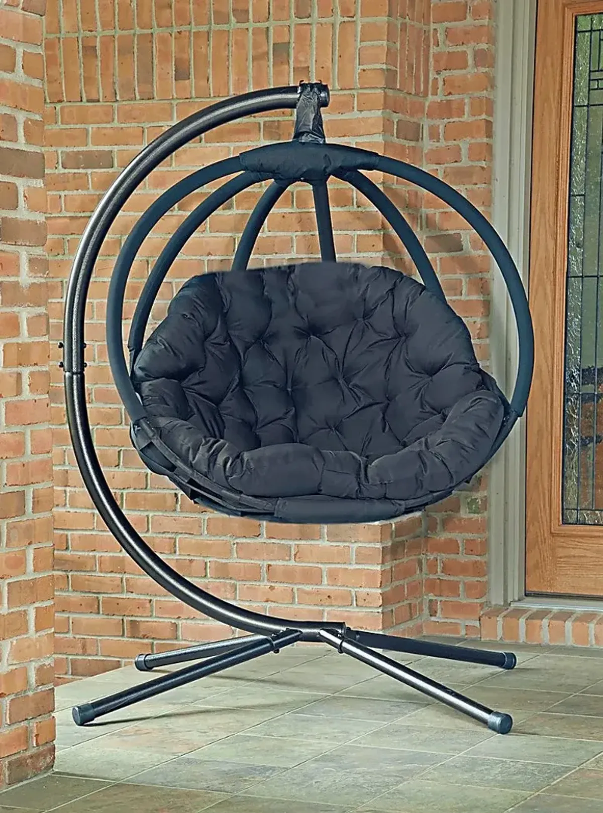 Outdoor Vanderpoel Black Hanging Chair