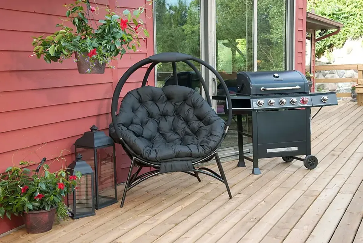 Outdoor Trumbell Black Accent Chair