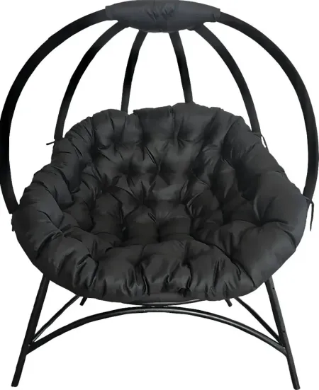 Outdoor Trumbell Black Accent Chair