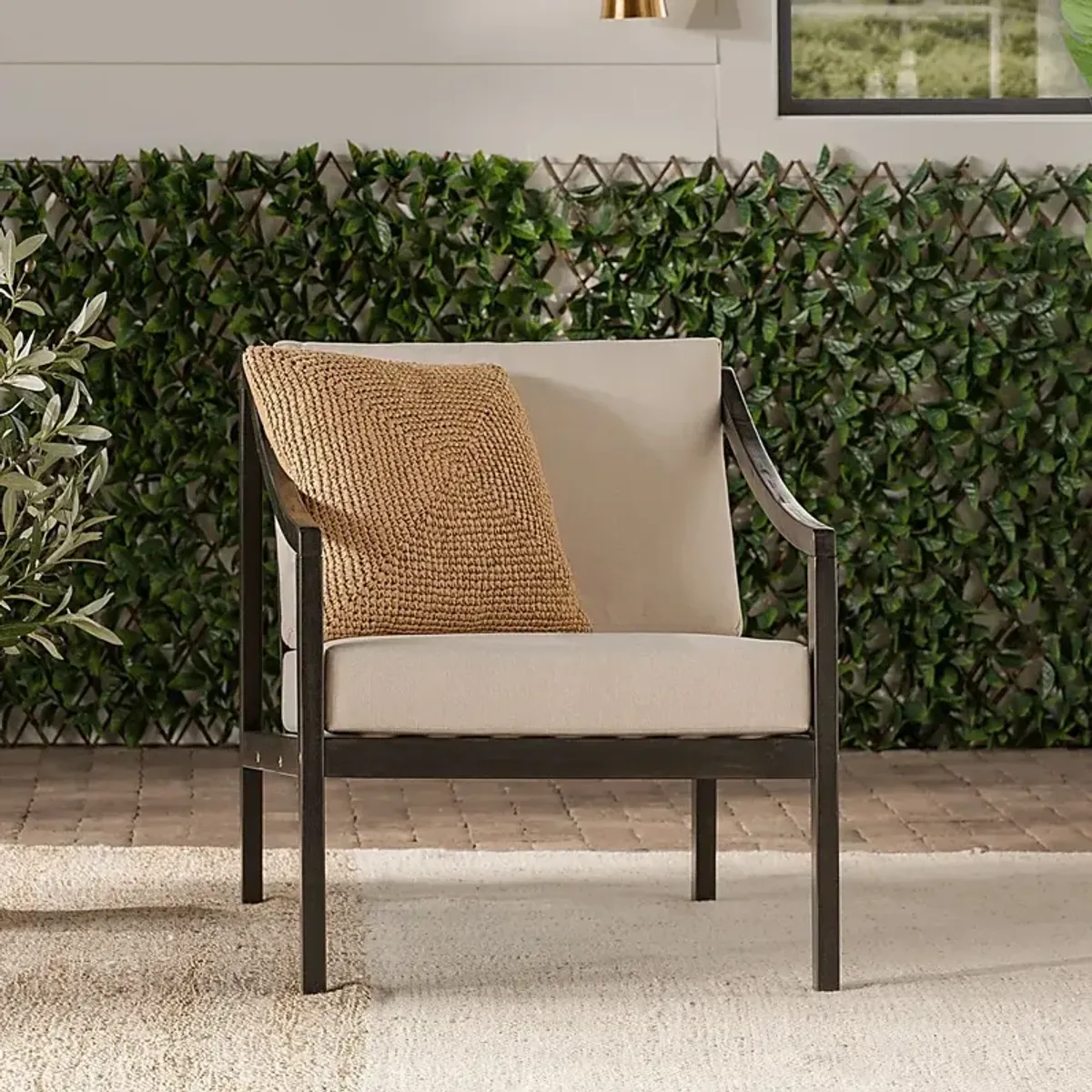 Outdoor Guilmere Black Accent Chair