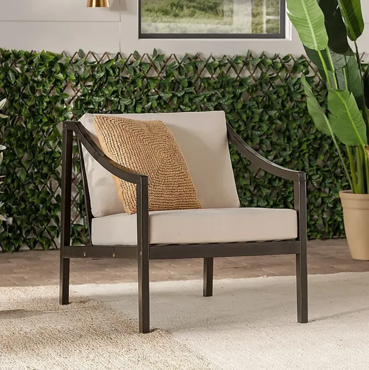 Outdoor Guilmere Black Accent Chair