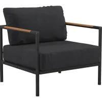 Outdoor Annelan Black Accent Chair