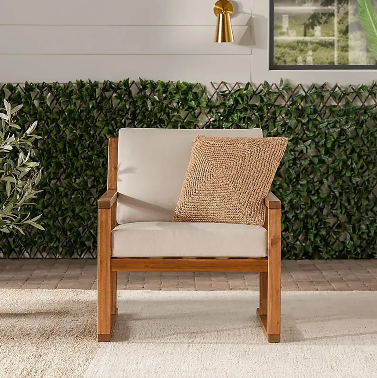 Outdoor Arborhazy Brown Accent Chair