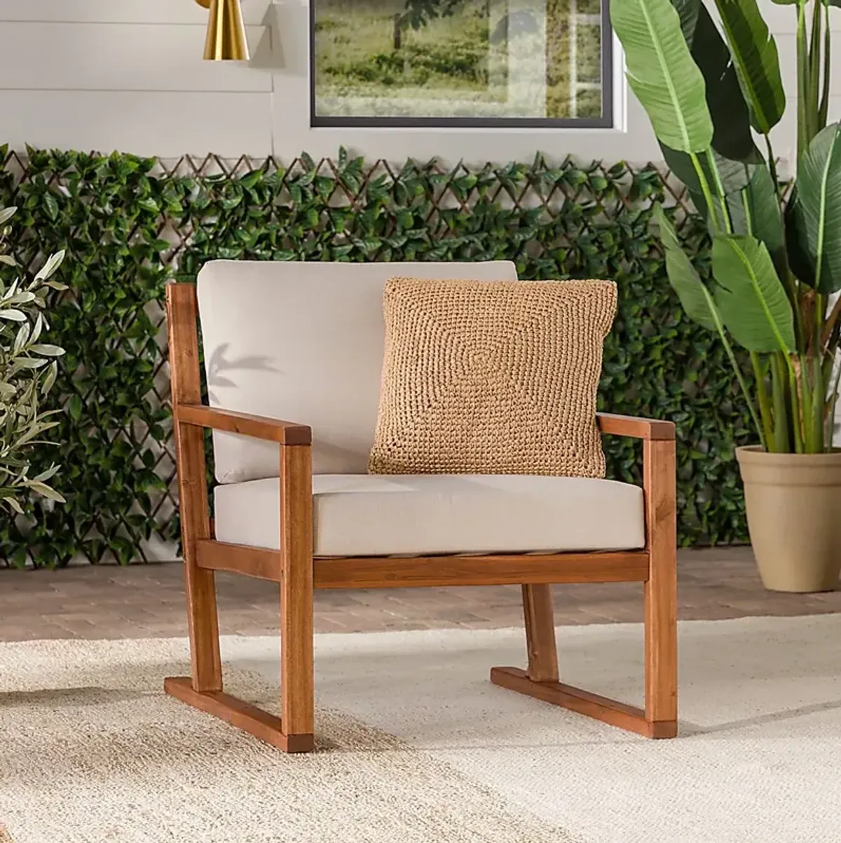 Outdoor Arborhazy Brown Accent Chair